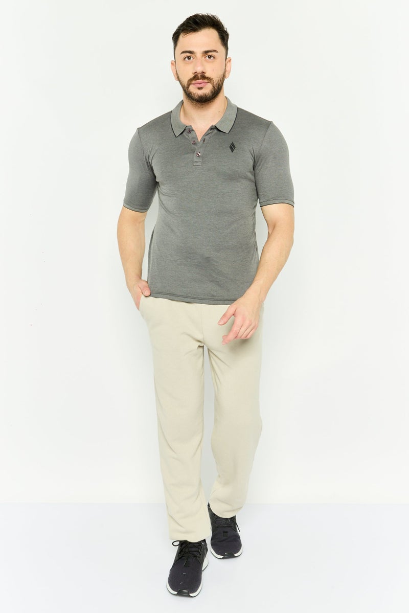 SKECHERS Men Sportswear Fit Short Sleeve Outdoor Polo Shirt, Grey - Image 4